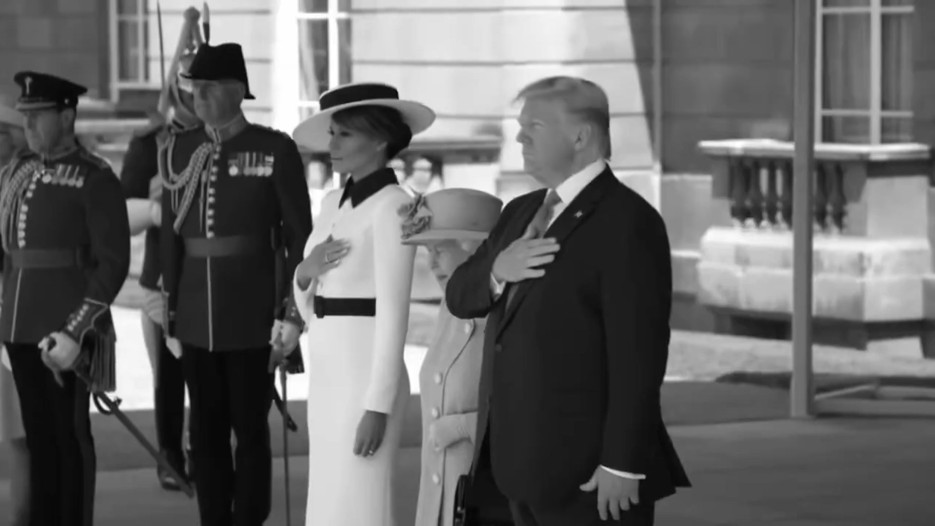 The black-and-white video, set to soaring orchestral music, features mainly clips of the former First Lady embracing or helping children. As the video progresses, it also rapidly flicks through images of her at various presidential events alongside her husband.