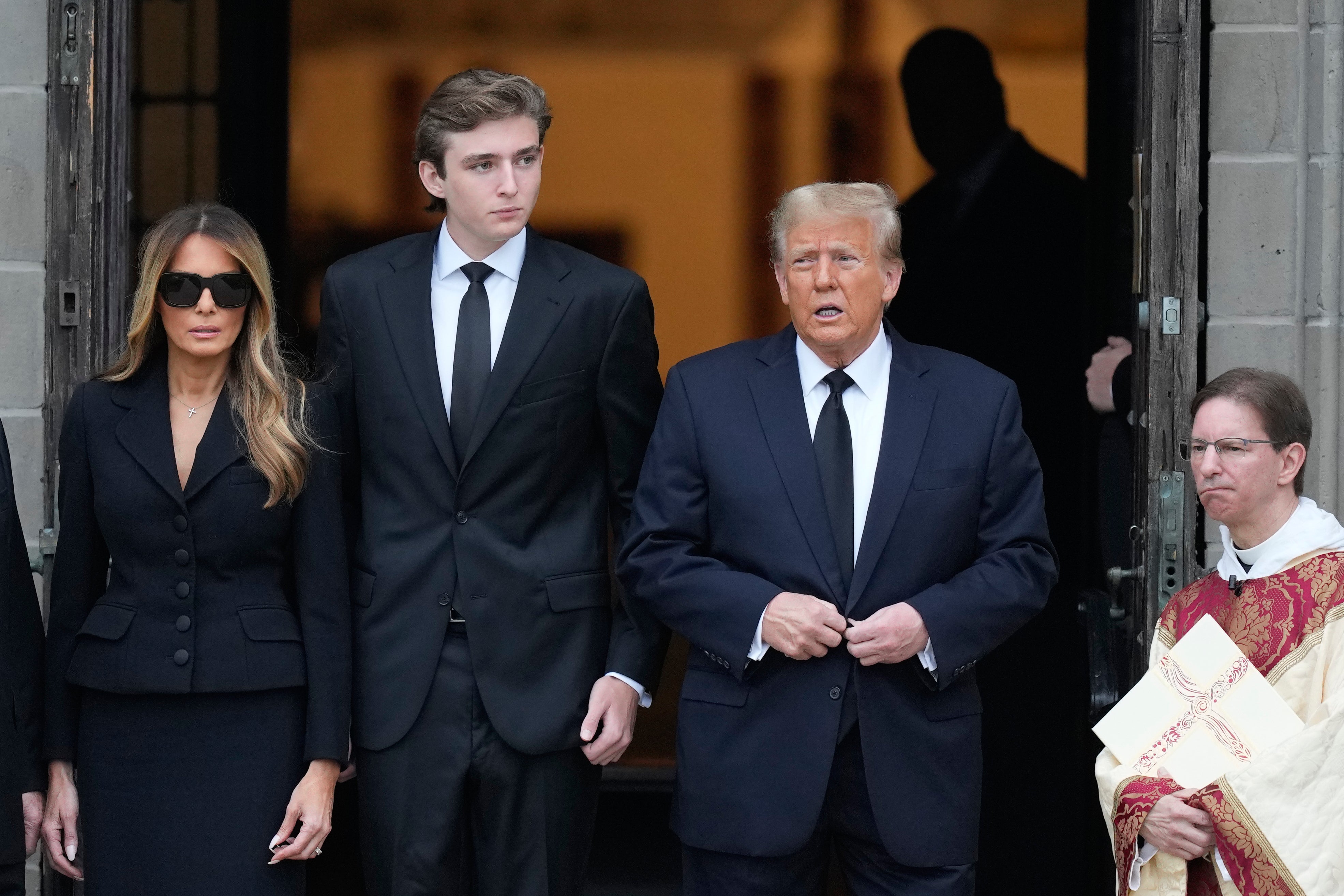 Barron (pictured with his father Donald and mother Melania) has headed to NYU as a freshman