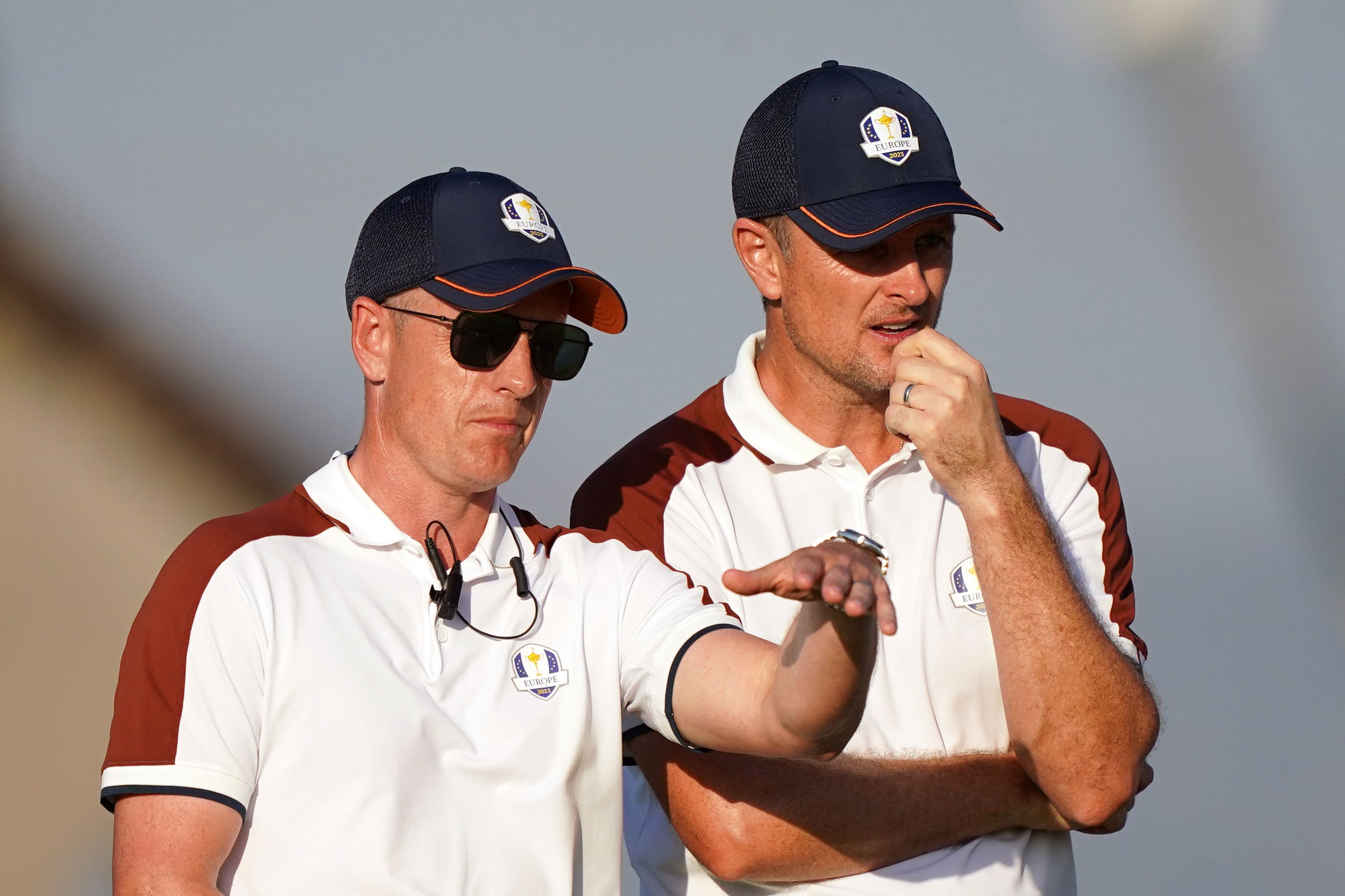 Justin Rose, right, is a possible contender to succeed Luke Donald, left, as Ryder Cup captain (Zac Goodwin/PA)