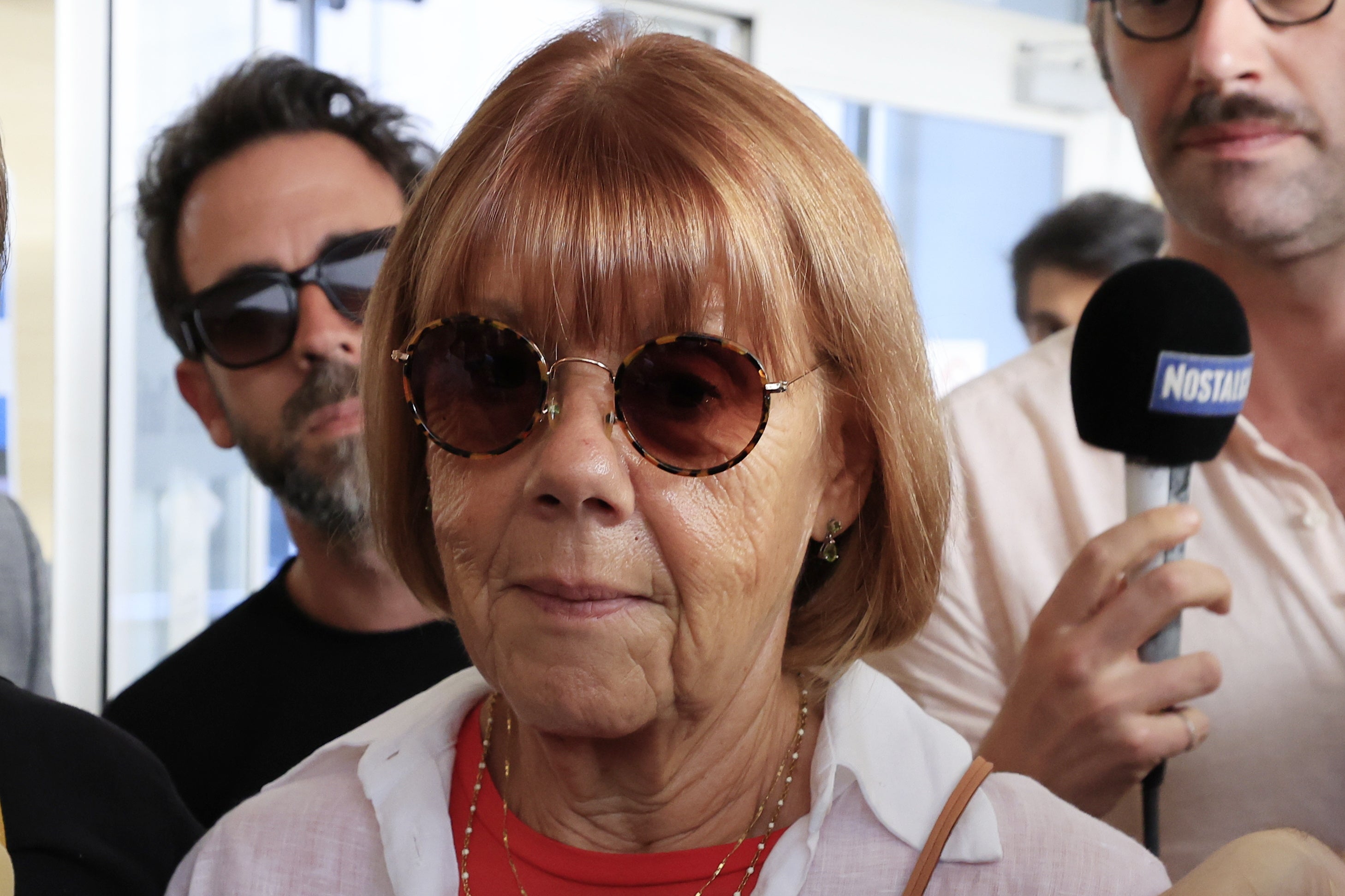 Gisele Pelicot outside the Avignon court house on Thursday where judges are considering allegations she was drugged and raped over a period of years