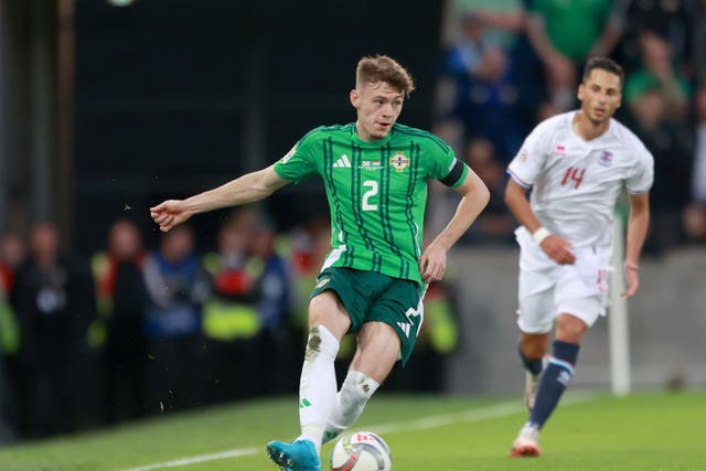 Conor Bradley impressed for Northern Ireland against Luxembourg (Liam McBurney/PA)