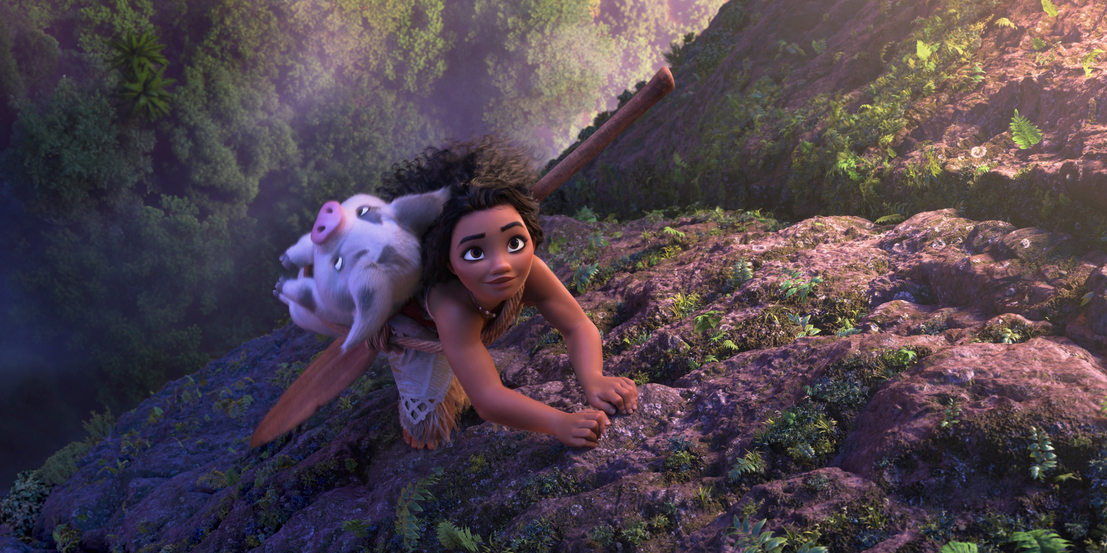 Moana and her pig Pua in ‘Moana 2’