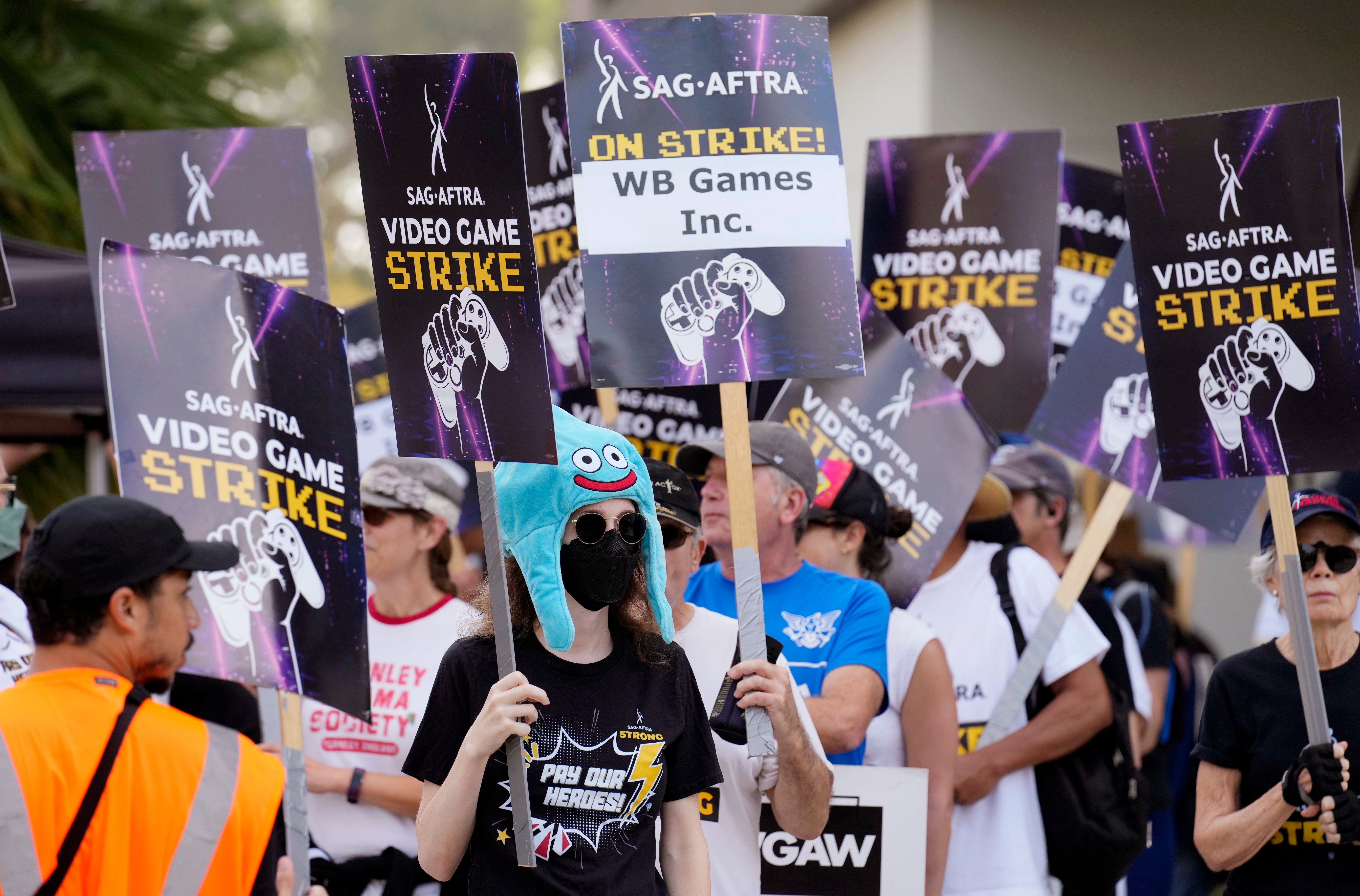 Video Game Actors Strike Picket Line