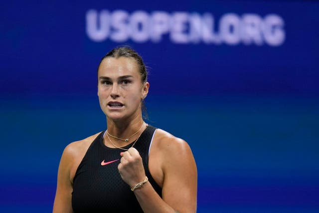 Aryna Sabalenka is one win away from the US Open title (Seth Wenig/AP)