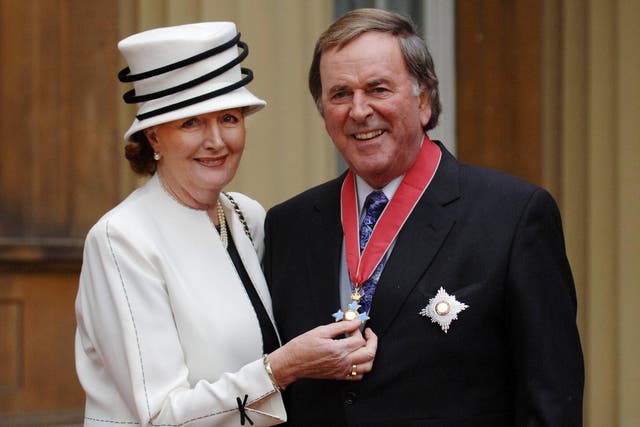 Broadcaster Sir Terry Wogan and his wife Lady Helen (Fiona Hanson/PA)