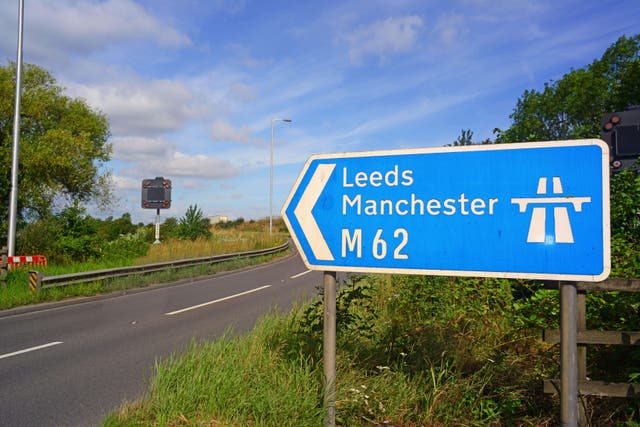 The M62 will close this weekend, affecting tens of thousands of drivers (Alamy/PA)