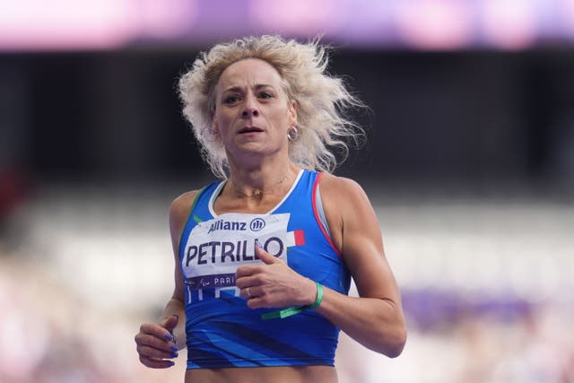 Transgender athlete Valentina Petrillo is into the 200m semi-finals (Adam Davy/PA)