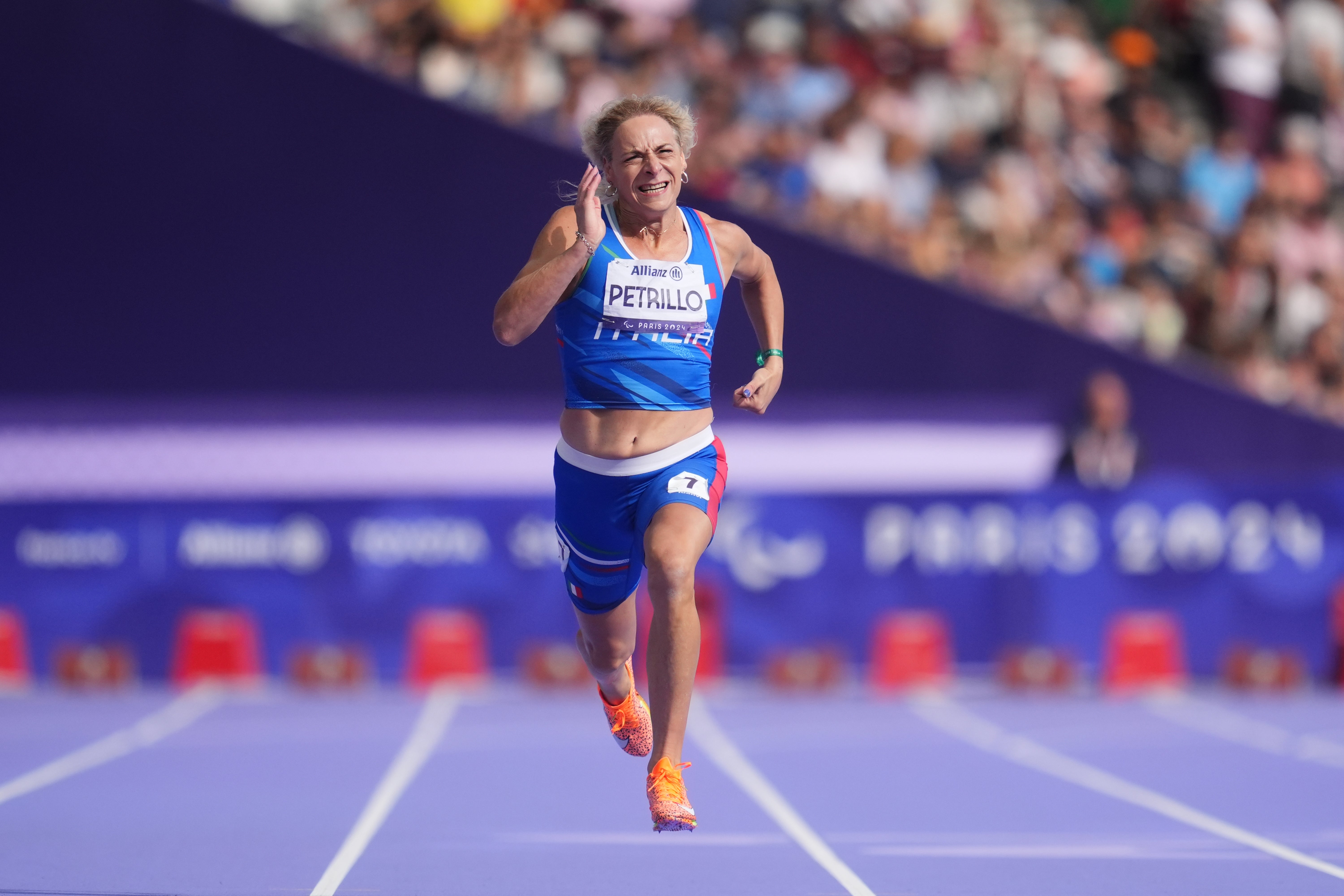 Transgender athlete Valentina Petrillo has reached the 200m semi-finals (Adam Davy/PA)