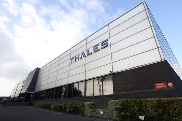 The lightweight multirole missiles are built by Thales at its Belfast plant (Liam McBurney/PA)