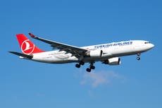 Six passengers injured during violent turbulence on Turkish Airlines flight