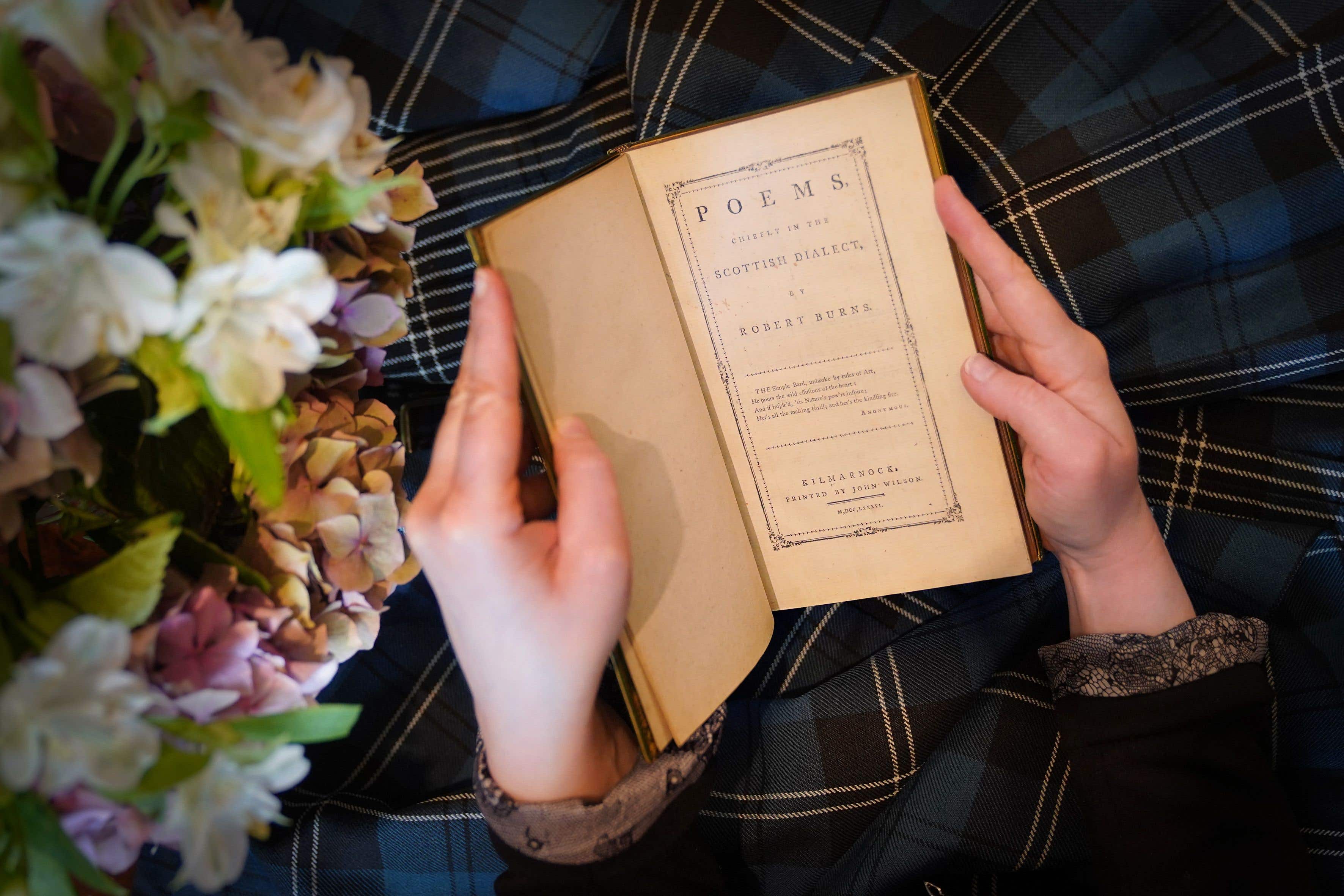 Poems Chiefly In The Scottish Dialect, by Robert Burns, will be sold at auction later this month (Lyon & Turnbull/Stewart Attwood/PA)