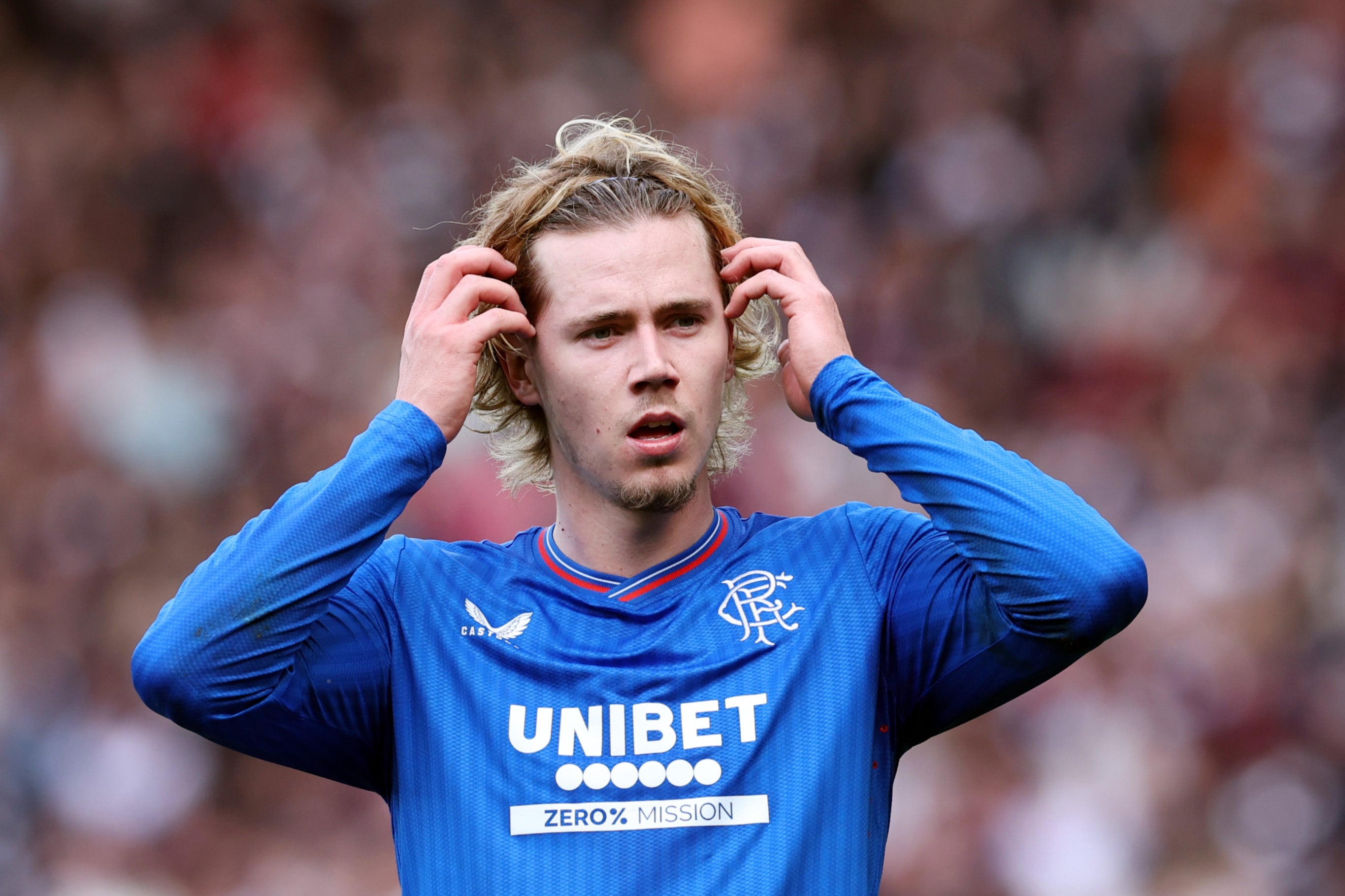 Todd Cantwell during Rangers’ cup tie with Hearts in April