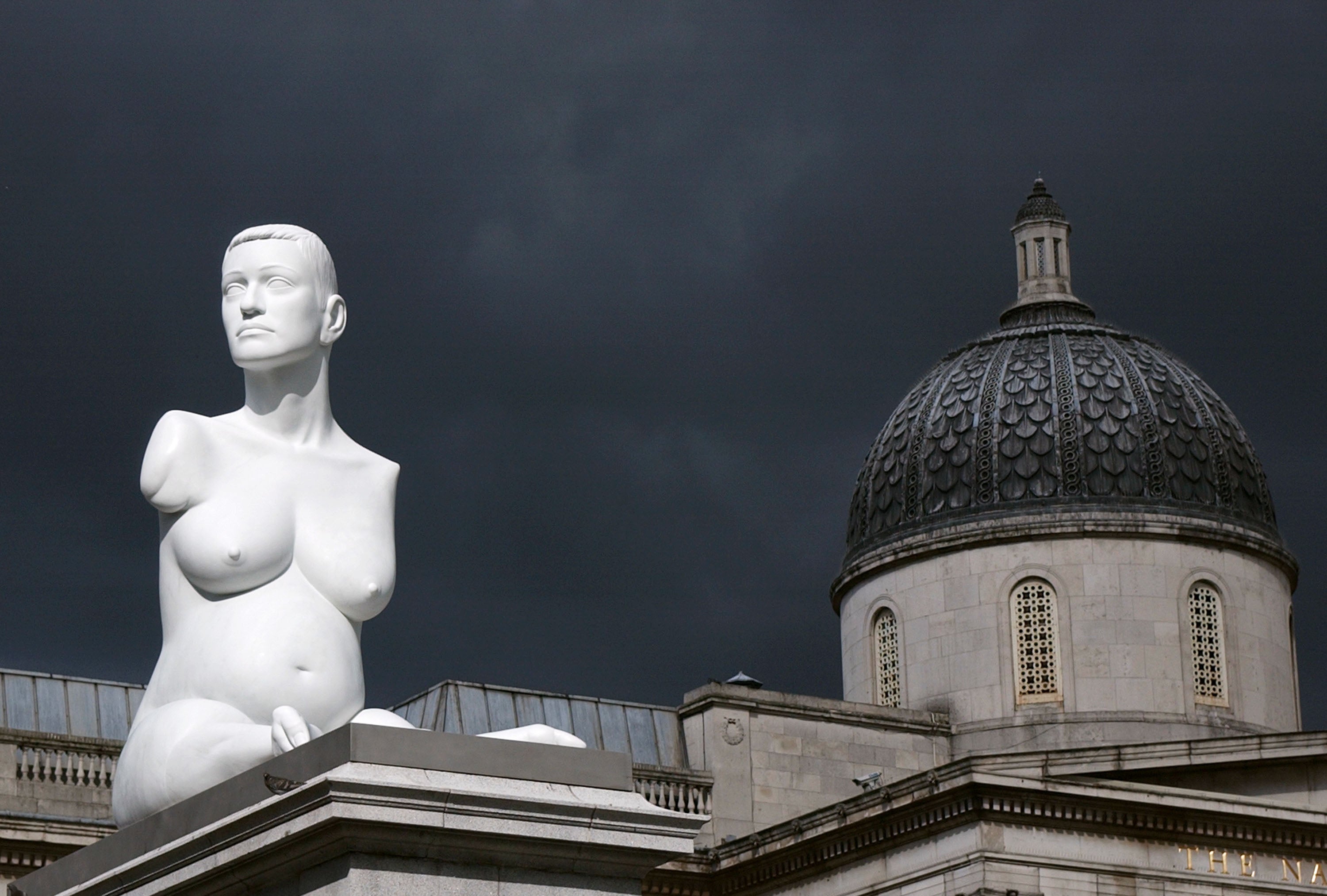 ‘Alison Lapper Pregnant’ on display in Trafalger Square