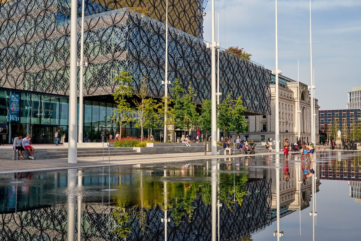 The sleek Library of Birmingham in Centenary Square