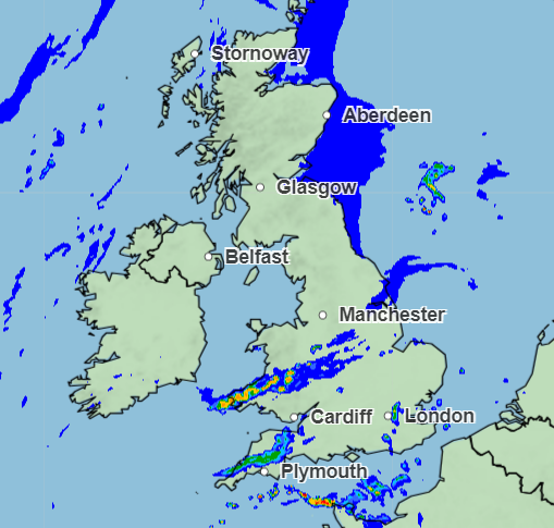 Limited rain in western areas