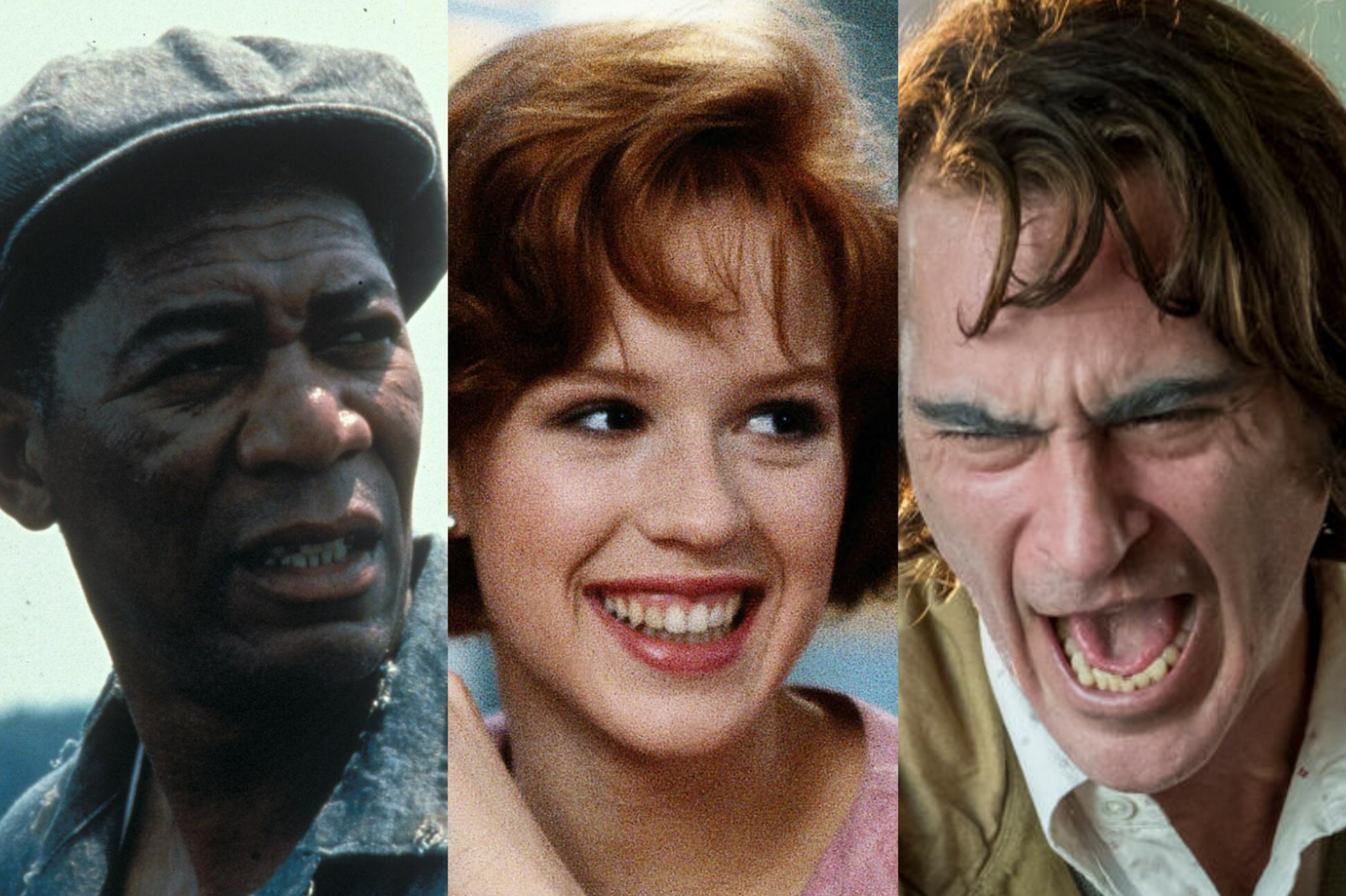 Morgan Freeman in ‘Shawshank’, Molly Ringwald in ‘The Breakfast Club’ and Joaquin Phoenix in ‘Joker