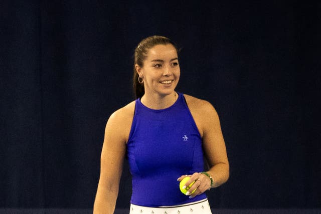 Jodie Burrage will play her first match since February on Saturday (Original Penguin handout/PA)