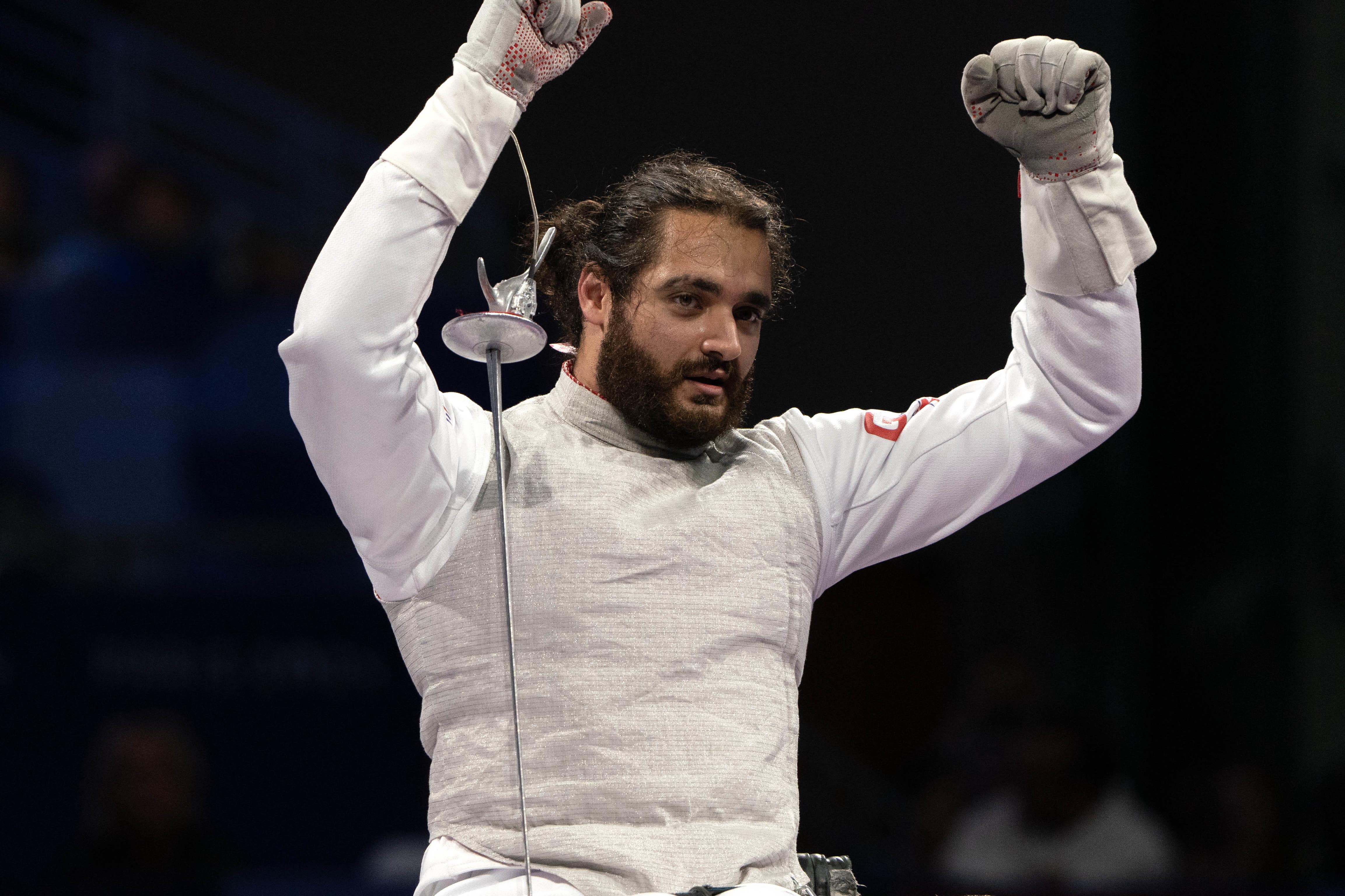 Dimitri Coutya celebrated gold for Great Britain (ParalympicsGB handout/PA)