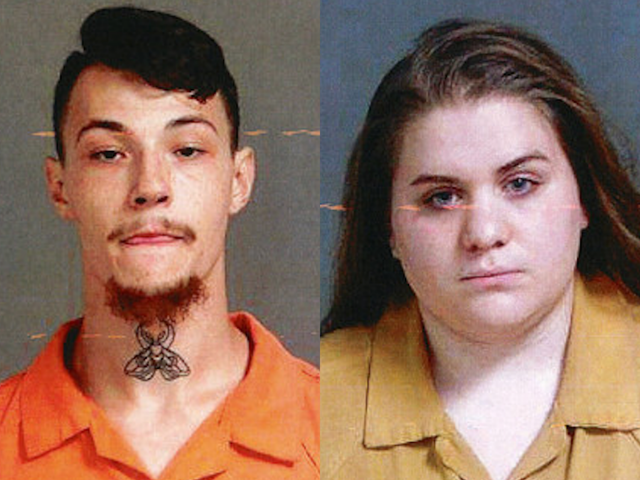 <p>Police say James Shirah, 22, and his bride Savanah Nicole Collier, 21, ‘intentionally struck’ their groomsman after an argument at their wedding </p>