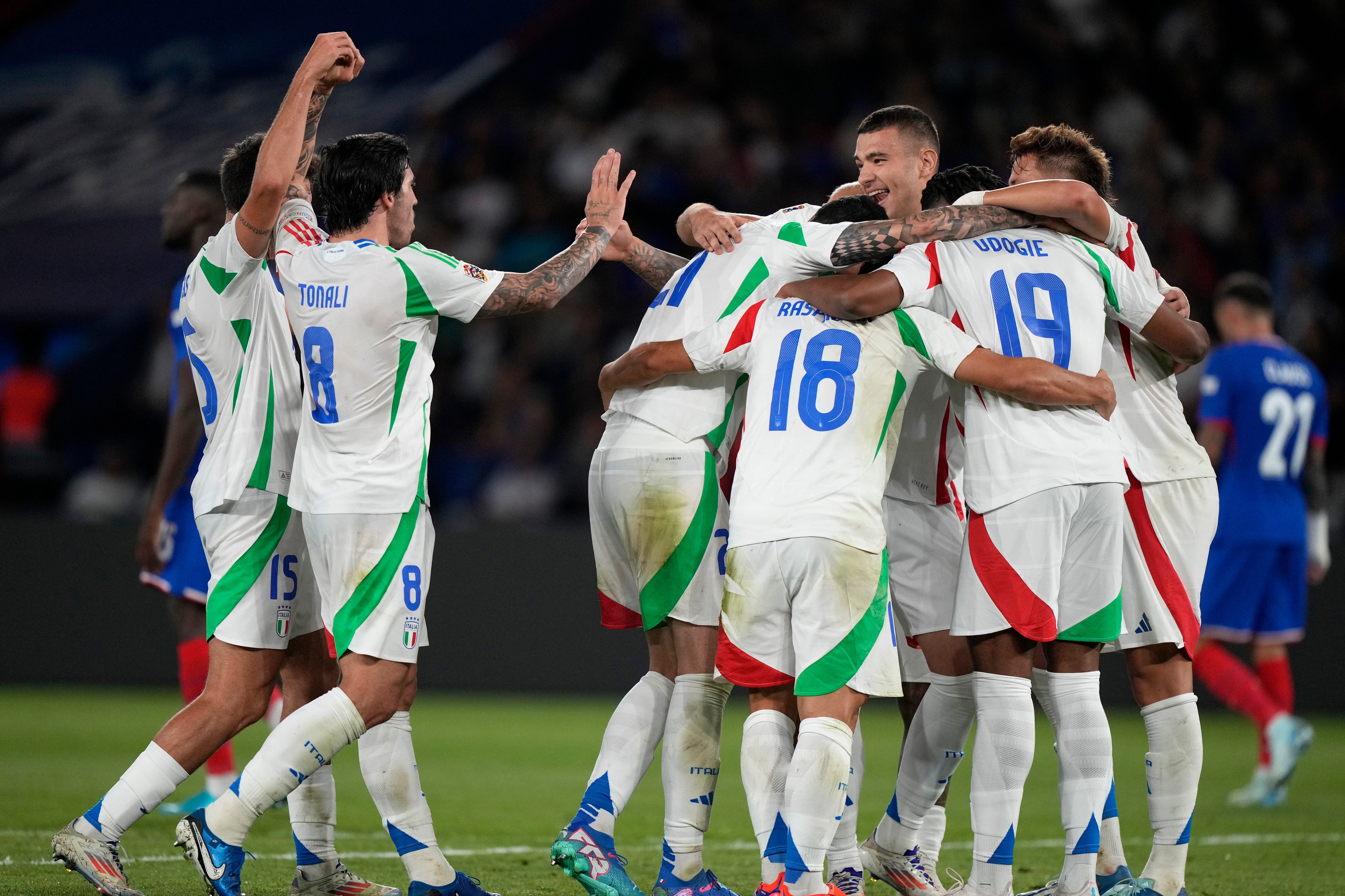 Italy came from behind to beat France 3-1 (Michel Euler/AP)