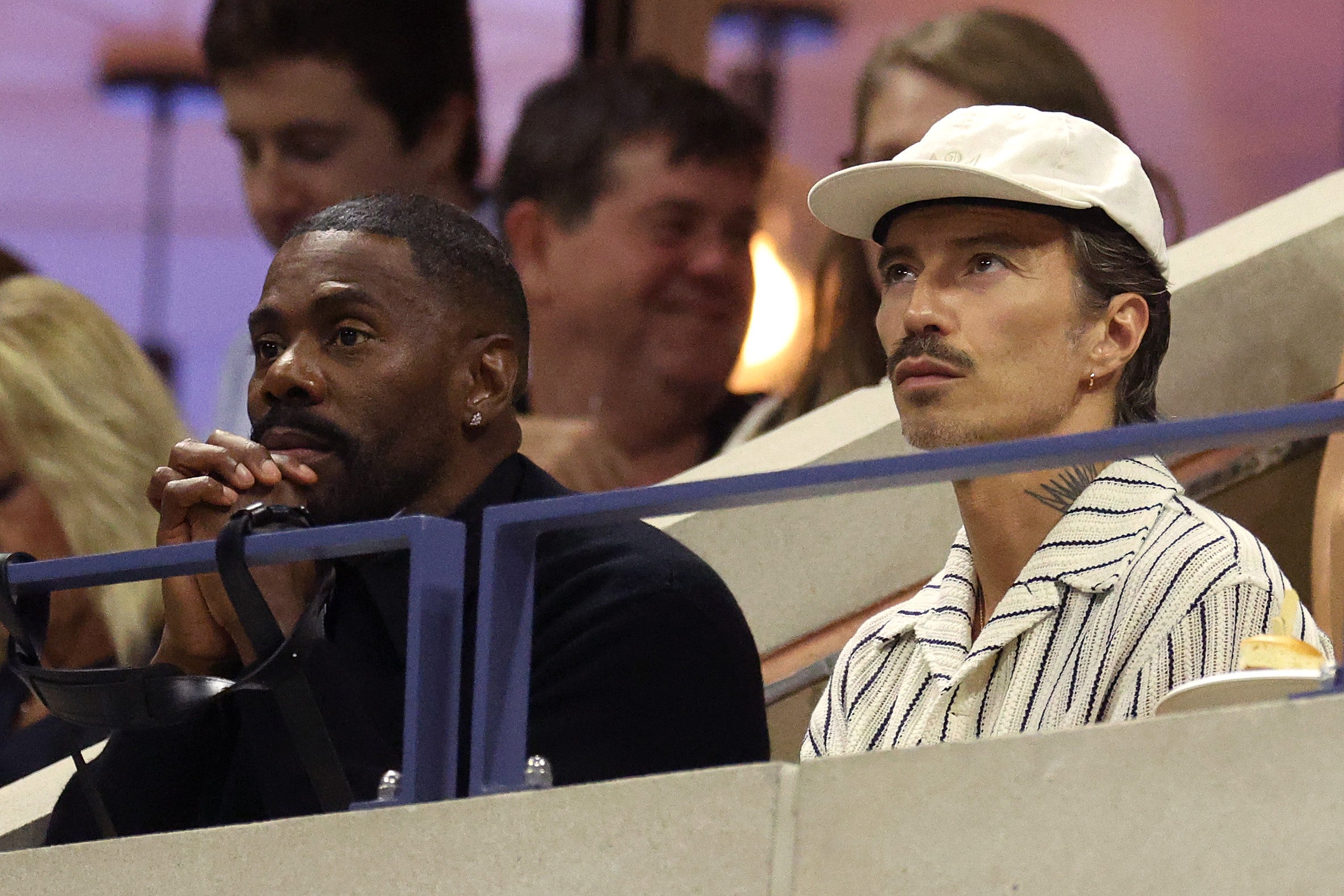 NEW YORK, NEW YORK - SEPTEMBER 06: Actor Colman Domingo attends the Men's Singles Semifinal match between Taylor Fritz and Frances Tiafoe of the United States match on Day Twelve of the 2024 US Open at USTA Billie Jean King National Tennis Center on September 06, 2024 in the Flushing neighborhood of the Queens borough of New York City. (Photo by Jamie Squire/Getty Images)