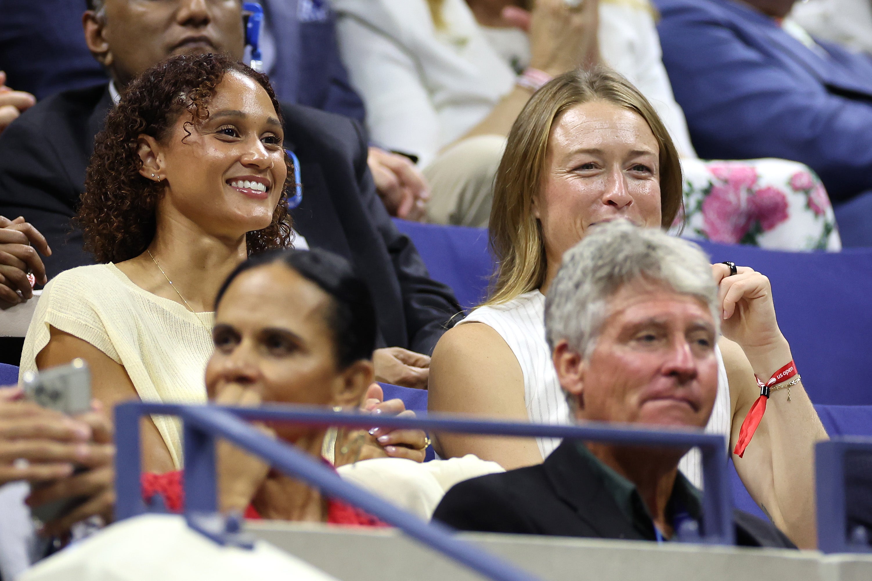 NEW YORK, NEW YORK – SEPTEMBER 06: Lynn Williams attends the Men's Singles semifinal match between Taylor Fritz and Frances Tiafoe of the United States on day 12 of the 2024 US Open at the USTA Billie Jean King National Tennis Center on September 6, 2024 in the Flushing neighborhood of the Queens borough of New York City. (Photo by Sarah Stier/Getty Images)