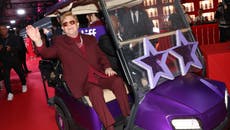 Elton John smiles in brief public appearance after suffering ‘severe infection’