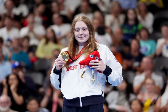 Poppy Maskill became ParalympicsGB’s first athlete to win five medals at Paris 2024 on Friday (Adam Davy/PA)