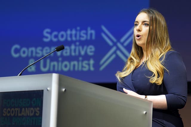 Meghan Gallacher is one of the three MSPs vying to succeed Douglas Ross (Andrew Milligan/PA)