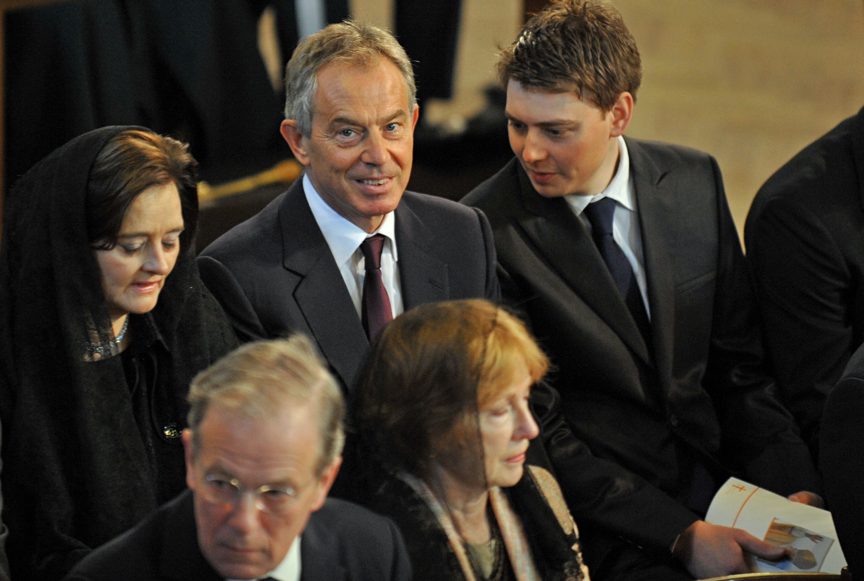 Blair with Cherie and their son Euan in 2010