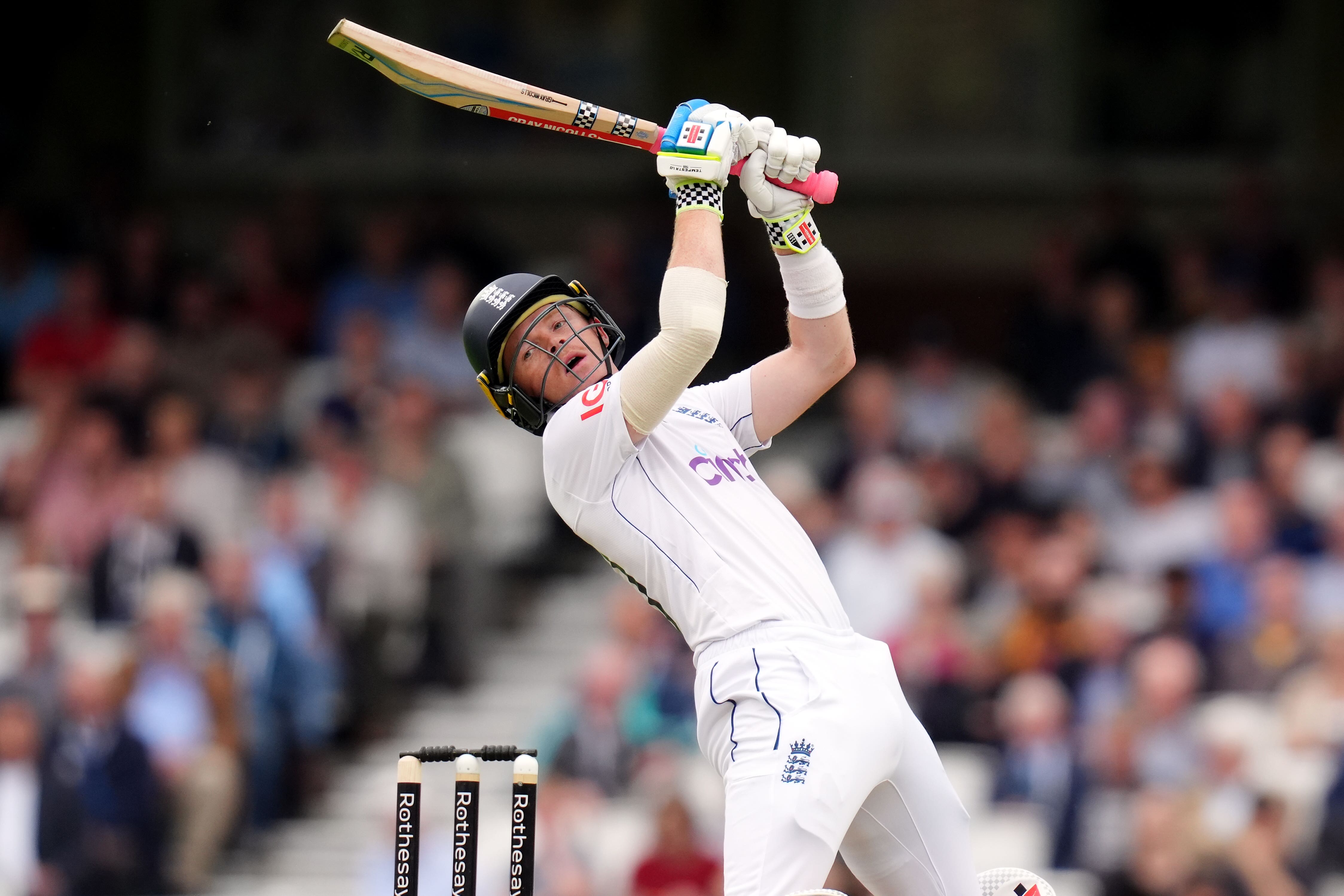 England’s Ollie Pope was out on the second morning (John Walton/PA)