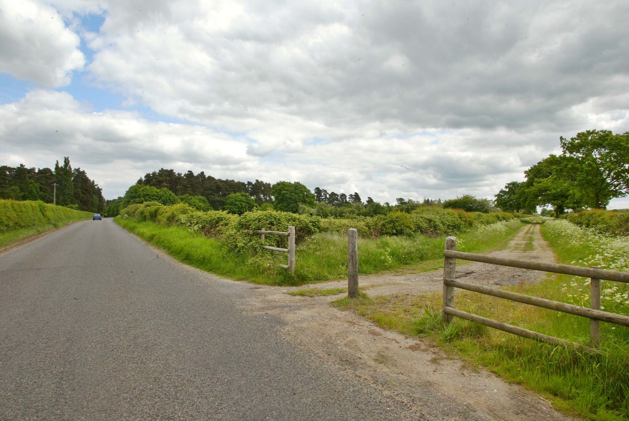 Cley Road leading to Swaffham, where the body was found