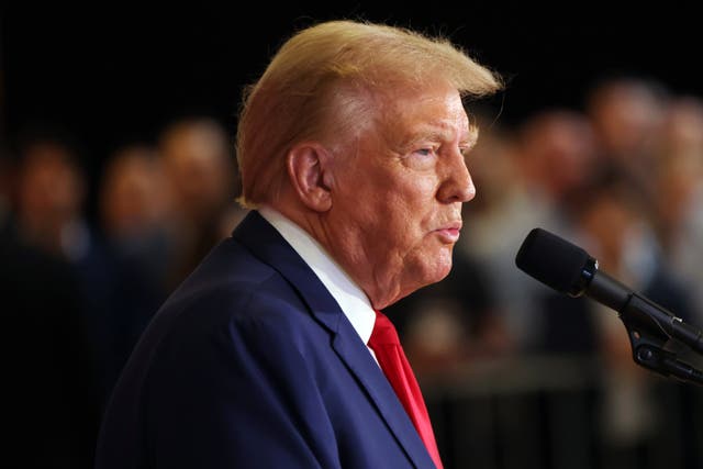 <p>Republican presidential nominee, former U.S. President Donald Trump speaks during a press conference at Trump Tower on September 06, 2024 in New York City. He vowed ‘long prison sentences’ for who those he claimed ‘cheated’ in the 2020 presidential election</p>