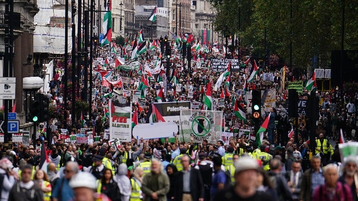 The Palestine-related protests in London have cost the Metropolitan Police £42.9million,