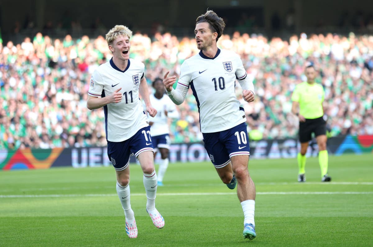 Grealish and Rice silence boos to fire England ahead against Ireland – live updates