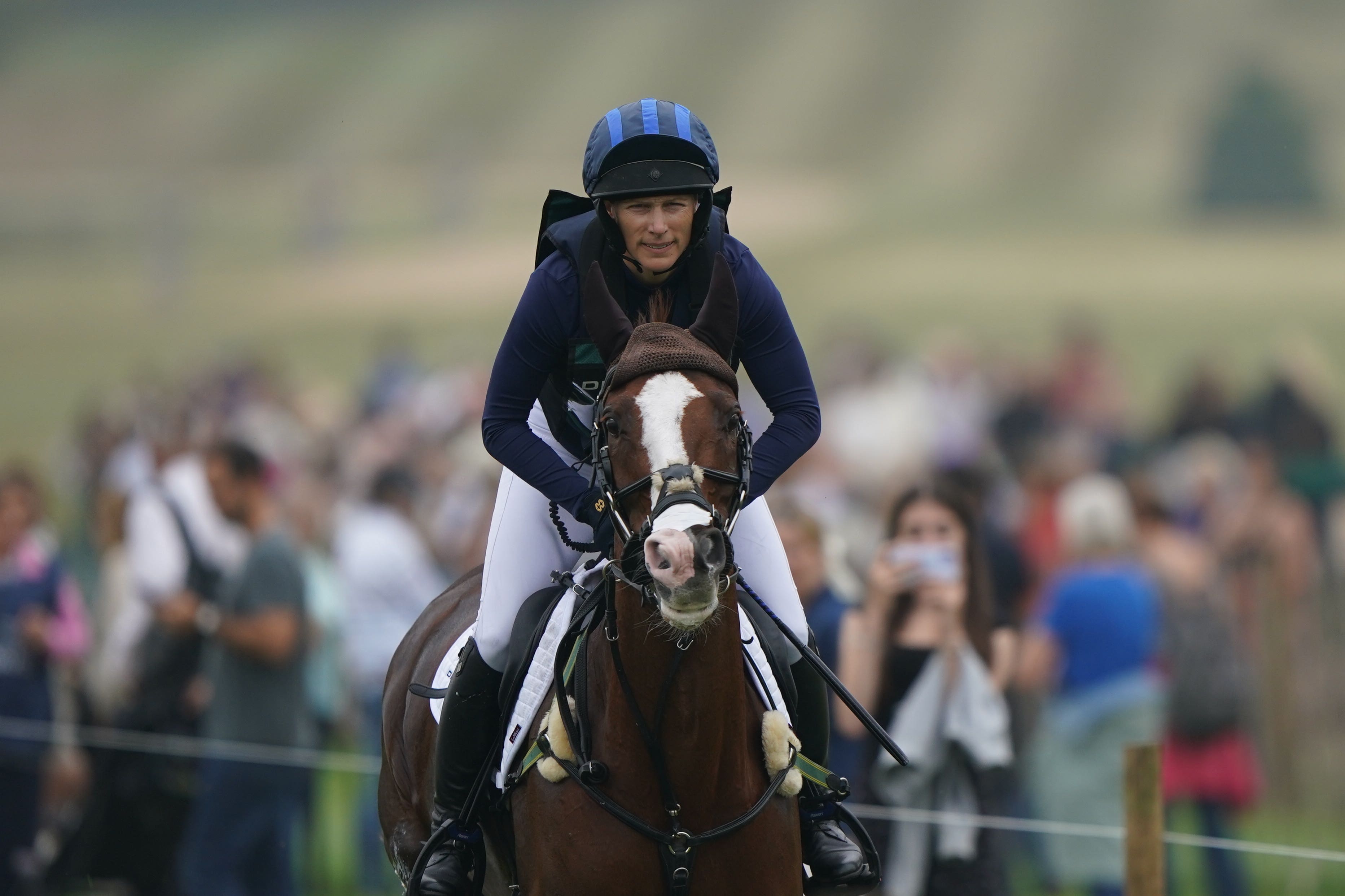 Zara Tindall took part in the Defender Burghley Horse Trials at Burghley House near Stamford, Lincolnshire (Joe Giddens/PA)