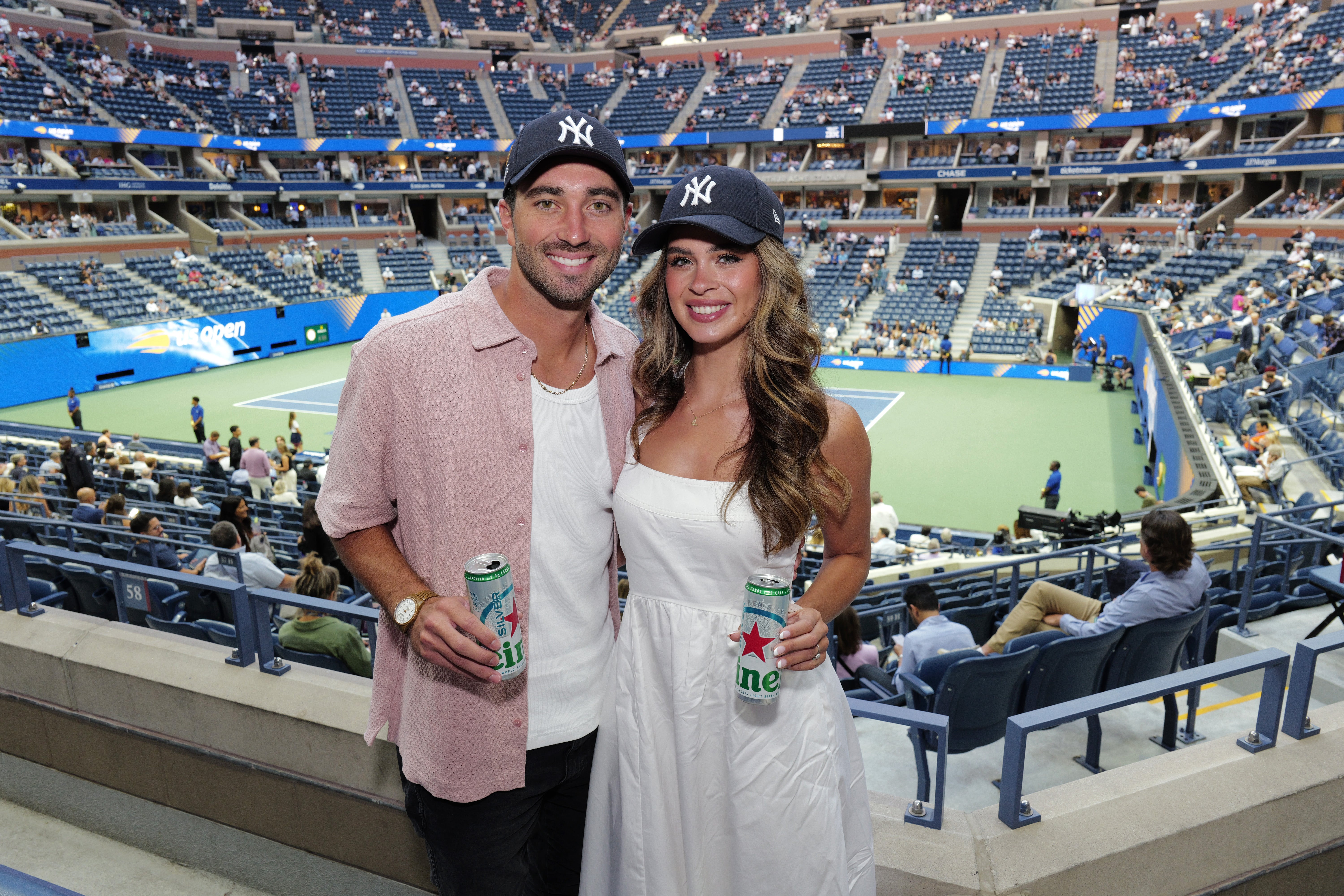 Joey Graziadei and Kelsey Anderson at the US Open on September 4