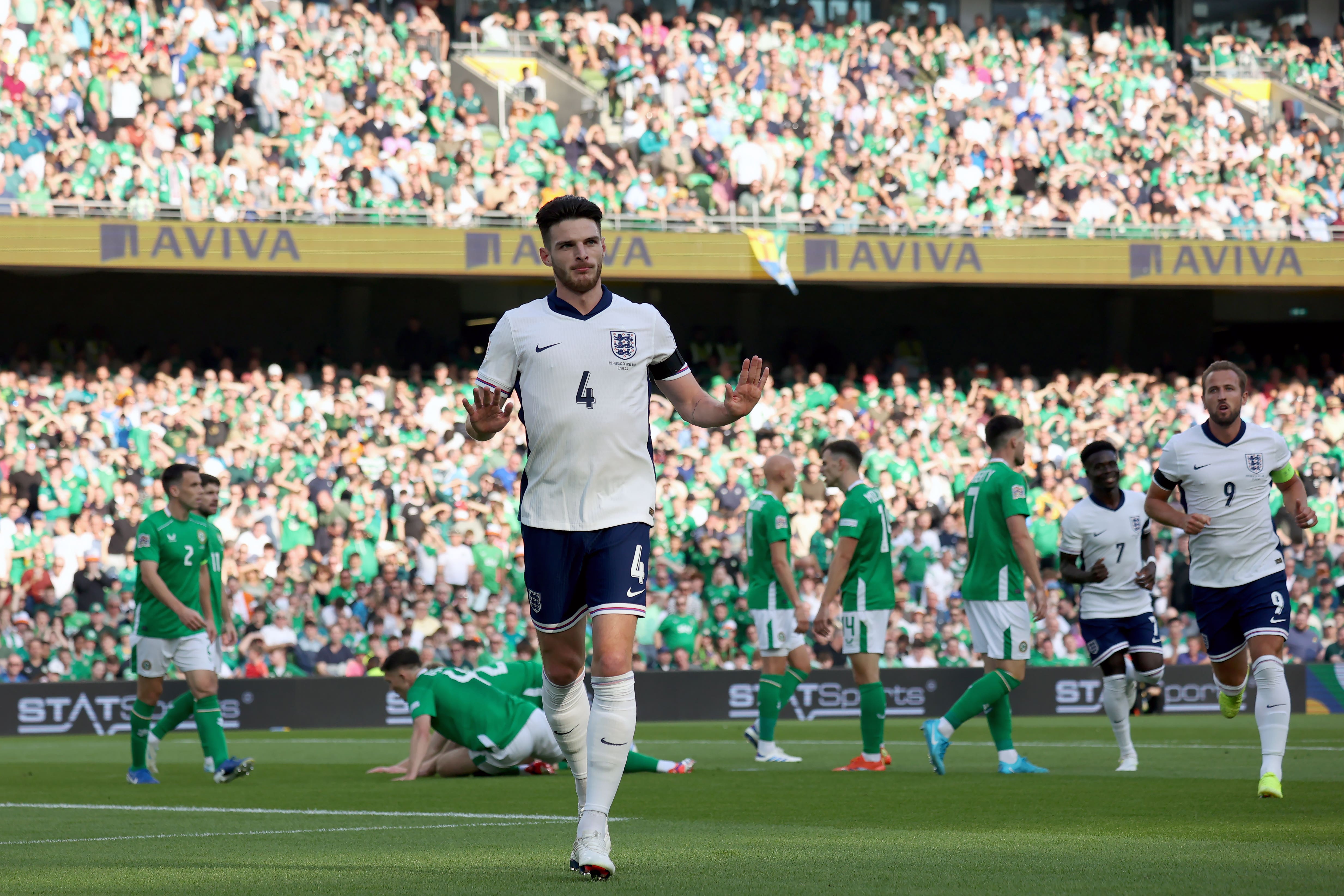 England secured a 2-0 Nations League victory over the Republic of Ireland in Lee Carsley’s first match as interim manager (Evan Treacy/PA)