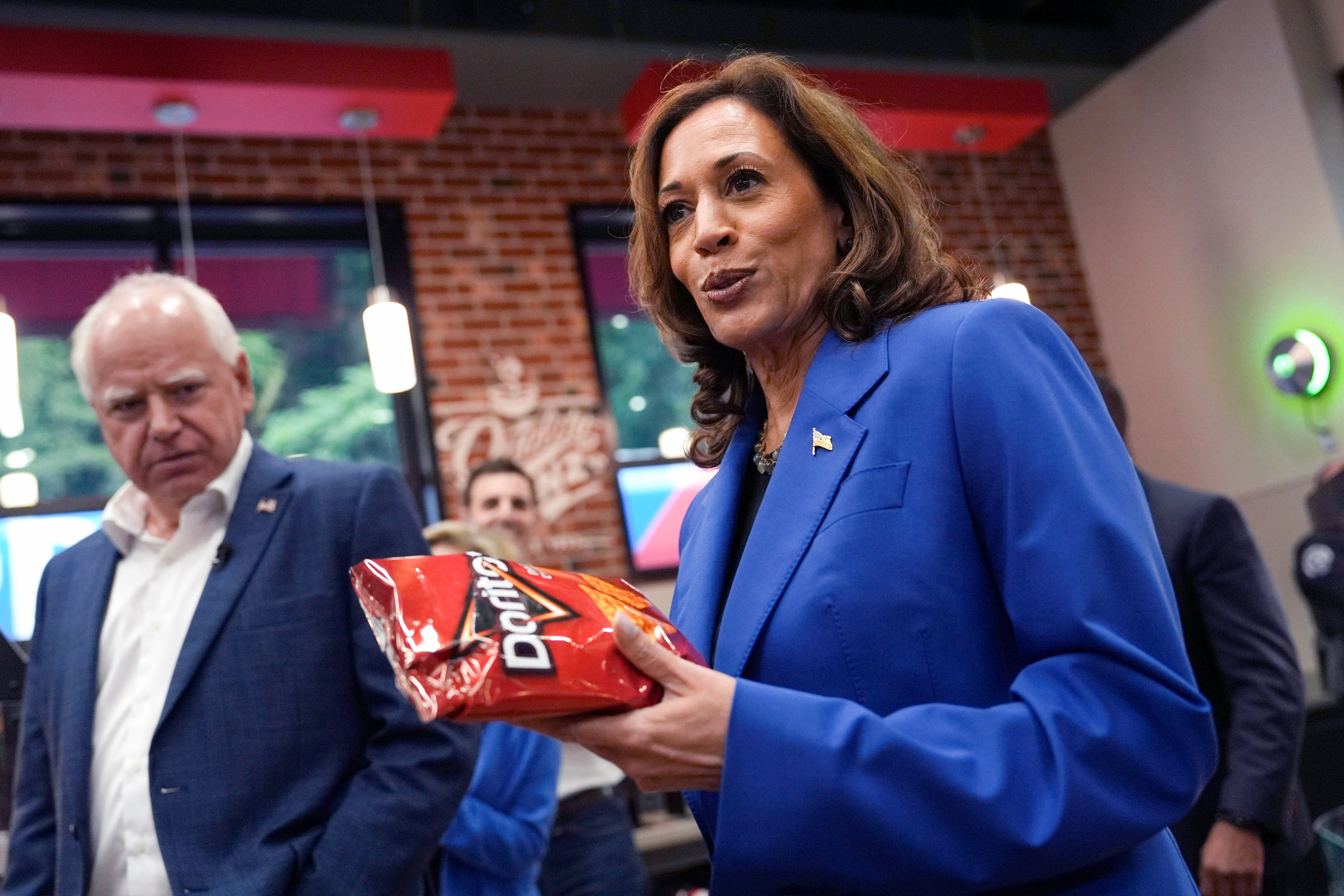 Kamala Harris has been talking about her love of food – including her penchant for nacho cheese Doritos – on the campaign trail