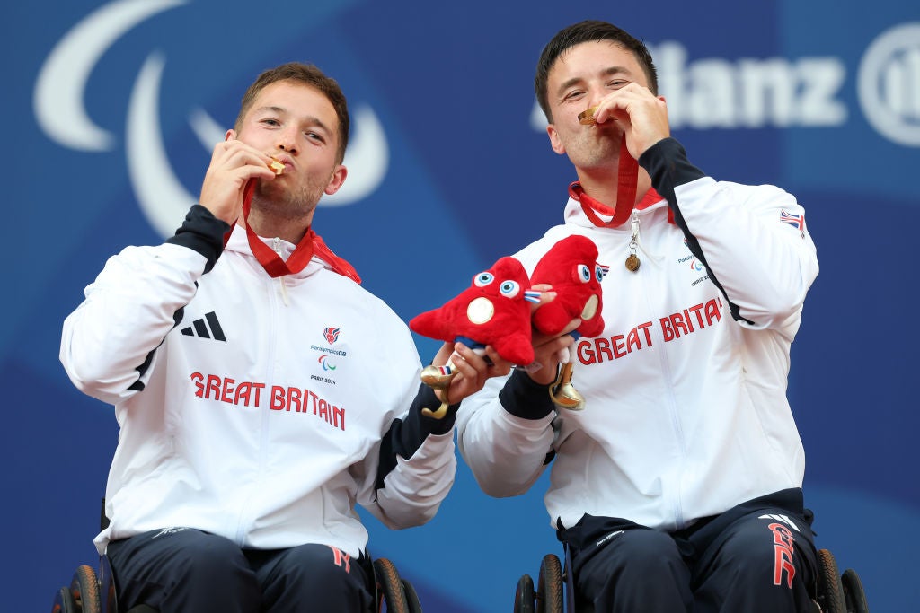 Hewett and Reid delivered an emotional gold in the wheelchair doubles after defeat in the final three years ago