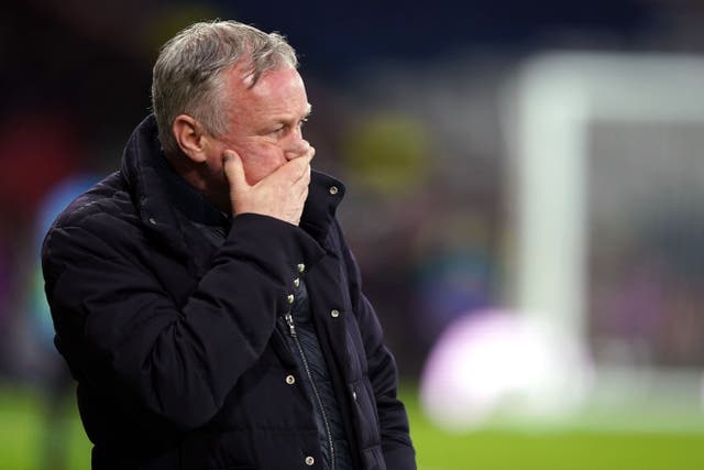 Michael O’Neill was frustrated by the manner of Northern Ireland’s defeat (Andrew Milligan/PA)