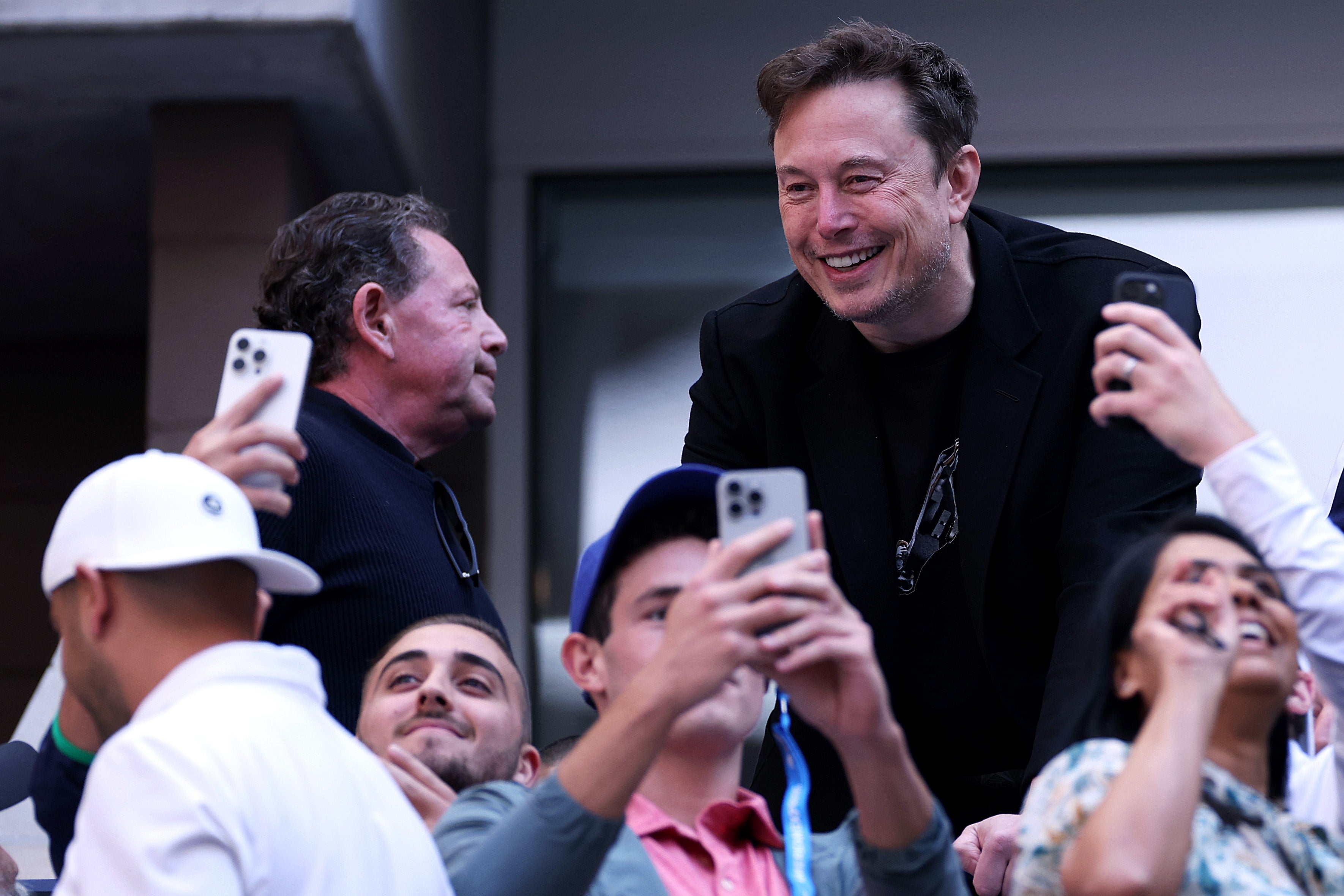 Elon Musk at the US Open on September 8