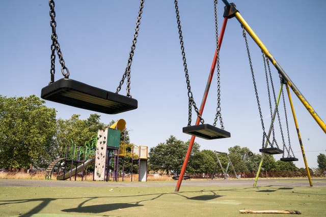 A empty playground in Sandall Park, Doncaster (Danny Lawson/PA)