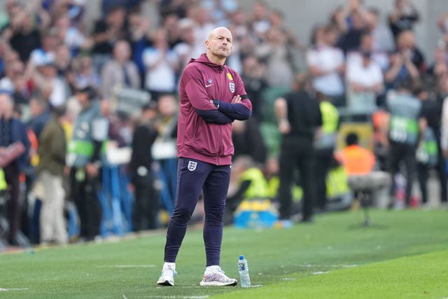 Lee Carsley will again lead England when they face Finland (Niall Carson/PA)