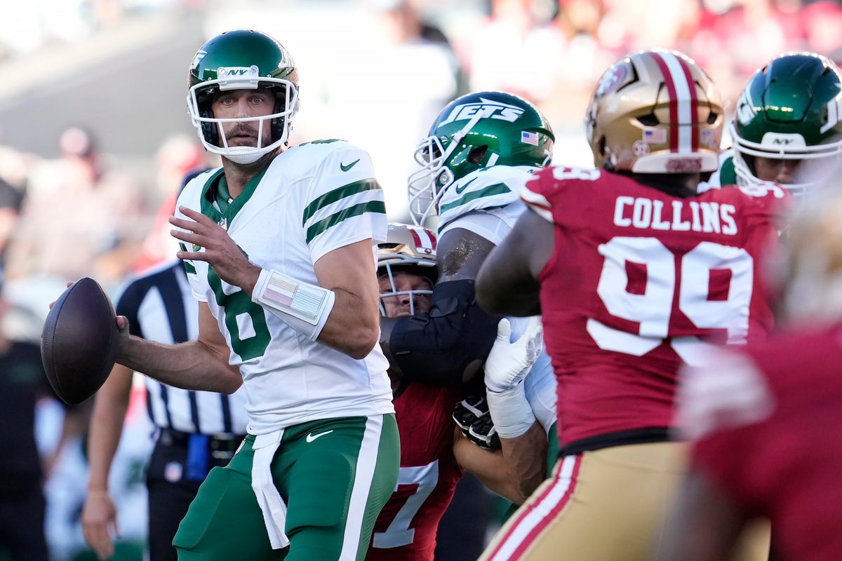 The 49ers spoil Aaron Rodgers' return with a 32-19 win over the Jets ...