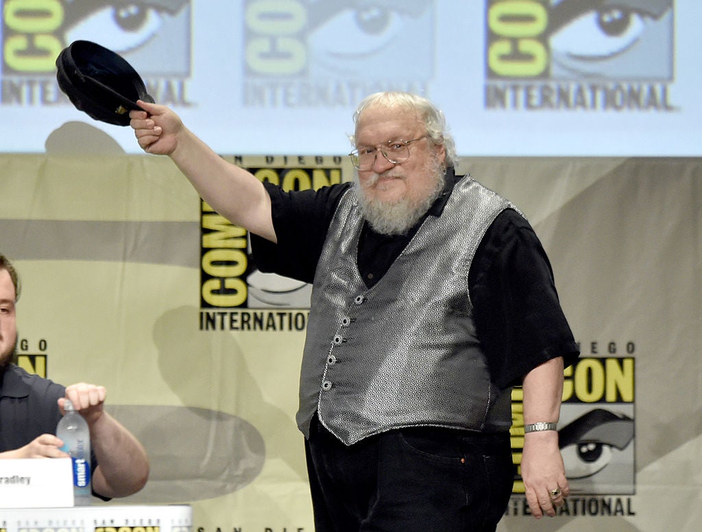 George R.R. Martin attends HBO's Game Of Thrones panel and Q&A during Comic-Con International 2014