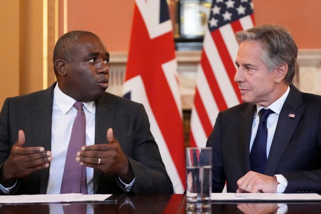 <p>David Lammy and Antony Blinken have held talks at the Foreign Office </p>