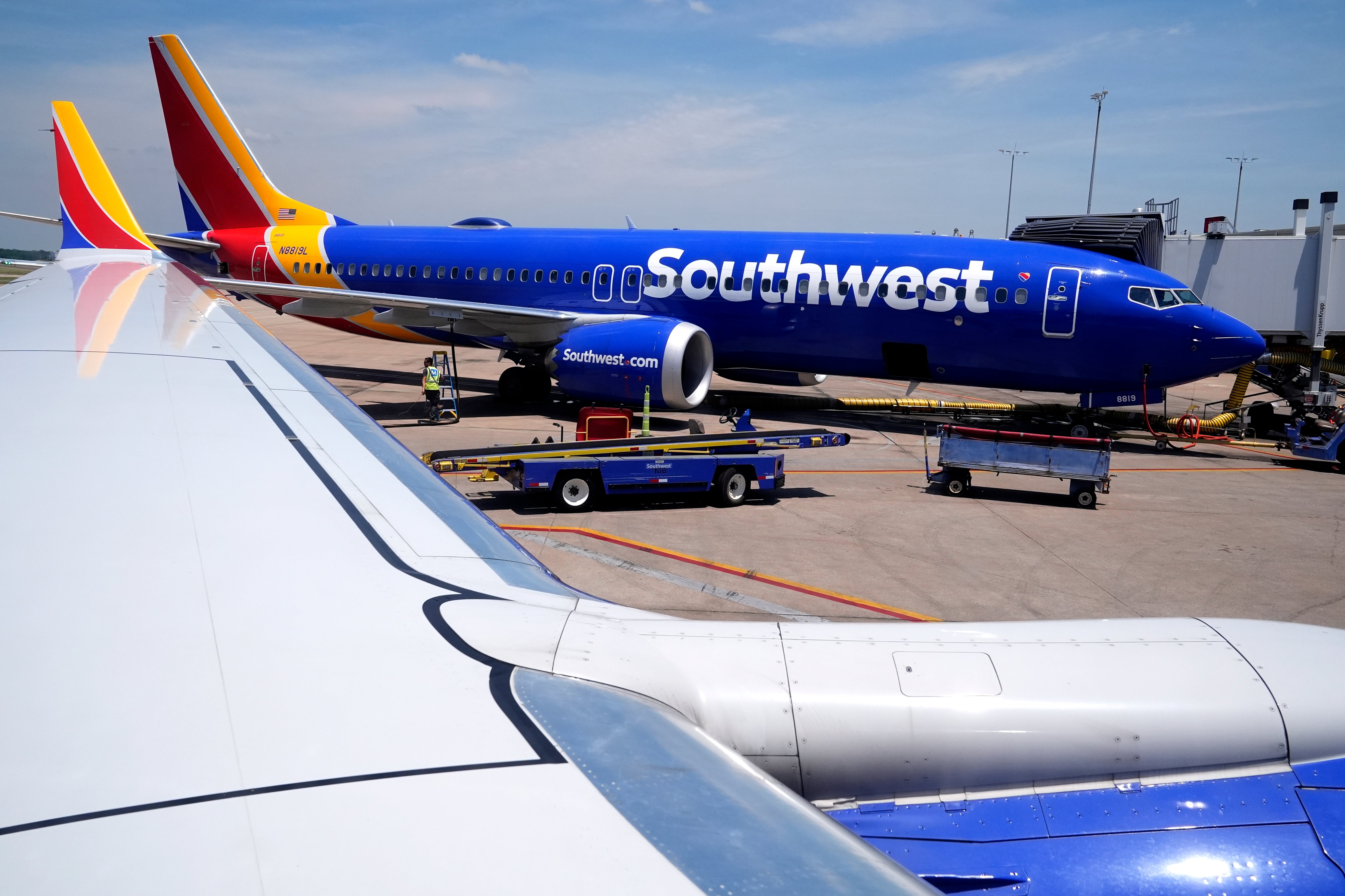 A Southwest Airlines Boeing 737 passenger jet