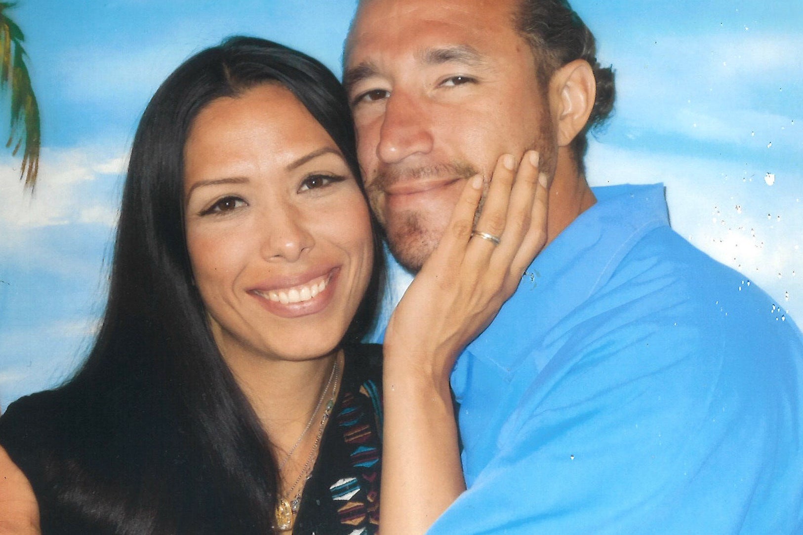 Christina Cardenas (photographed with her husband, Carlos Eugene Cardenas) was subjected to a ‘harrowing’ search when visiting her spouse in 2019