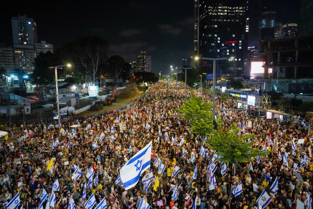 <p>Tel Aviv protest against Benjamin Netanyahu’s government, September 2024 </p>